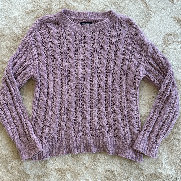 American Eagle Outfitters lilac purple knit sweater, size small - Picture 1 of 6